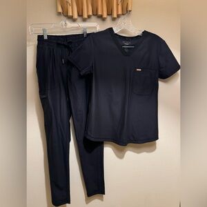 Bundle Deal: Black CHEROKEE Shirt and Pants Scrubs Set